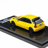 1:64 Honda Civic (EK9) Type R Customised -- SPOON Yellow -- Motorhelix M65013