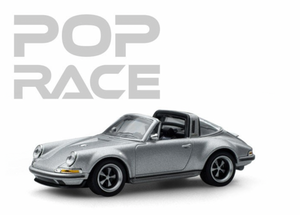 1:64 Porsche 911 (964) Targa "Singer" -- Silver -- Pop Race