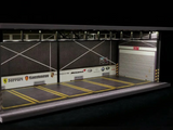 1:64 European Racing Garage Diorama Display with LEDs -- G-Fans 710010