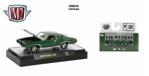 1:64 1969 Pontiac GTO -- Green -- M2 Machines
