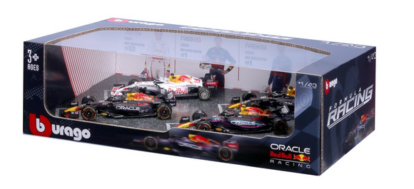(Pre-Order) 1:43 Red Bull Racing 4-Pack Set -- Max Verstappen/Sergio Perez -- Bburago F1