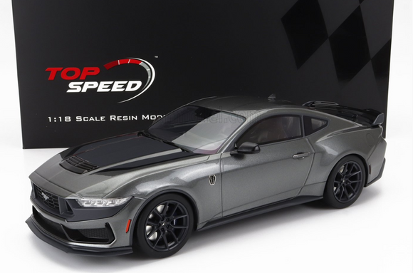 1:18 Ford Mustang Dark Horse 2024 -- Carbonized Gray -- TopSpeed Model