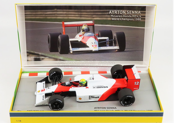 1:18 1988 Ayrton Senna -- World Champion -- McLaren F1 MP4/4 -- Minichamps F1 RA