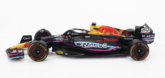 (Pre-Order) 1:18 2023 Max Verstappen -- Miami GP -- #1 Red Bull Racing RB19 -- Bburago F1