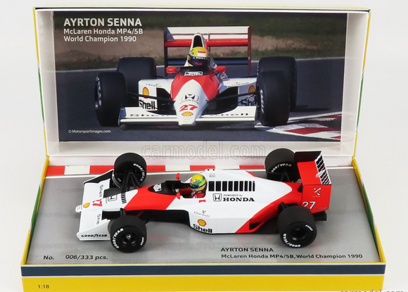 1:18 1990 Ayrton Senna -- World Champion -- McLaren MP4/5B 1:18 1990 Ayrton Senna -- World Champion -- McLaren MP4/5B
