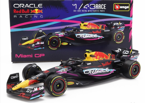 1:43 2023 Sergio Perez -- Miami GP -- #11 Red Bull Racing RB19 -- Bburago F1