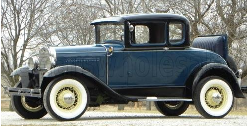 (Pre-Order) 1:18 1931 Ford Model A Coupe -- Riviera Blue -- Sunstar