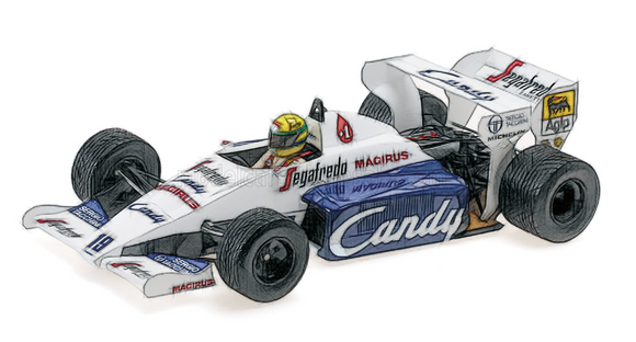 (Pre-Order) 1:18 1984 Ayrton Senna (Dirty Version) -- Monaco GP -- Toleman-Hart TG184 -- Minichamps F1