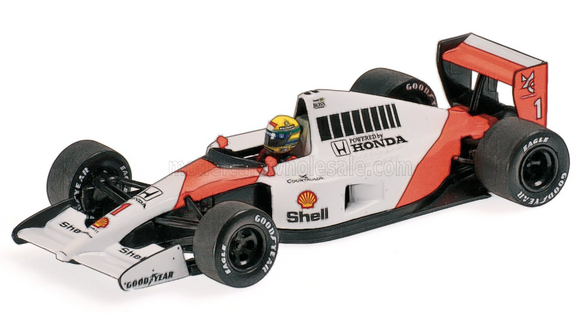 (Pre-Order) 1:18 1991 Ayrton Senna (Dirty Version) -- World Champion -- McLaren MP4/6 -- Minichamps F1