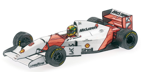 (Pre-Order) 1:18 1993 Ayrton Senna (Dirty Version) -- Australian GP Winner -- McLaren MP4/8 -- Minichamps F1