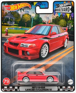 1:64 Hot Wheels -- Premium Boulevard -- Mitsubishi Lancer Evolution VI Red HFK26