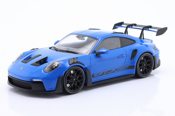 1:18 Porsche 911 (992) GT3 RS Coupe 2023 -- Blue w/Black Wheels -- Minichamps