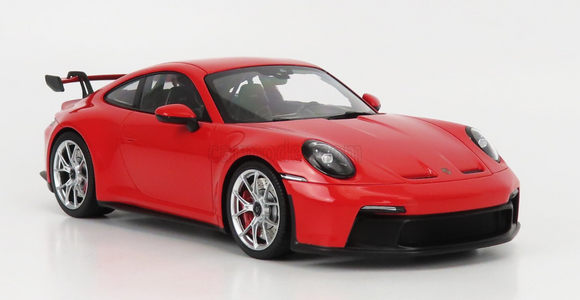 1:18 Porsche 911 (992) GT3 Coupe 2022 -- Red w/Silver Wheels -- Minichamps