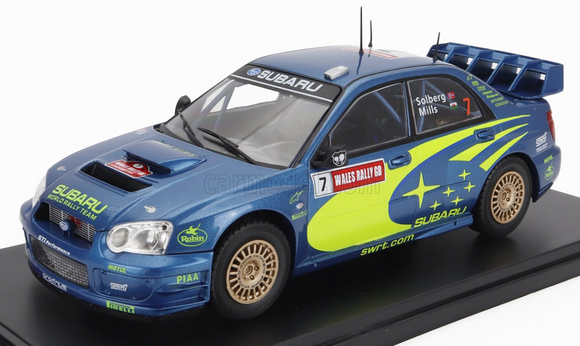 1:24 2003 Rally Wales Winner -- Solberg/Mills -- #7 Subaru Impreza S9 WRC03 -- E