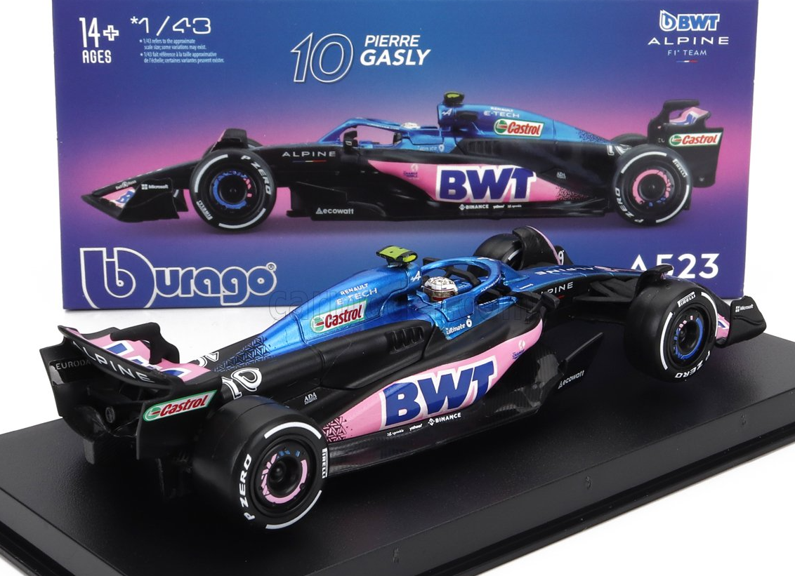 1:43 2023 Pierre Gasly -- #10 Alpine A523 -- Bburago Premium F1