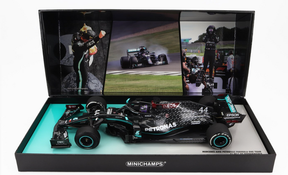1:18 2020 Lewis Hamilton -- World Champion Winner (British GP) -- Minichamps F1