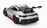 1:18 Porsche 911 (992) GT3 RS Coupe 2023 -- Silver w/Red Wheels -- Minichamps