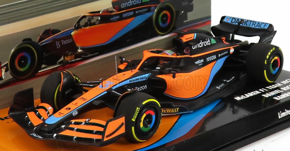 1:43 2022 Daniel Ricciardo -- Bahrain GP -- McLaren MCL36 -- Minichamps F1