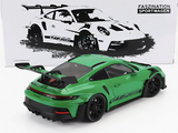 1:18 Porsche 911 (992) GT3 RS Coupe -- Green w/Black Wheels -- Minichamps