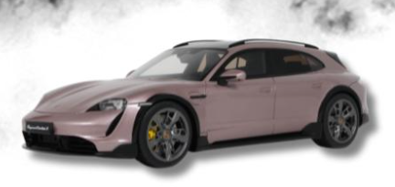 (Pre-Order) 1:18 Porsche Taycan Turbo S Cross Turismo 2022 -- Pink Metallic -- GT Spirit