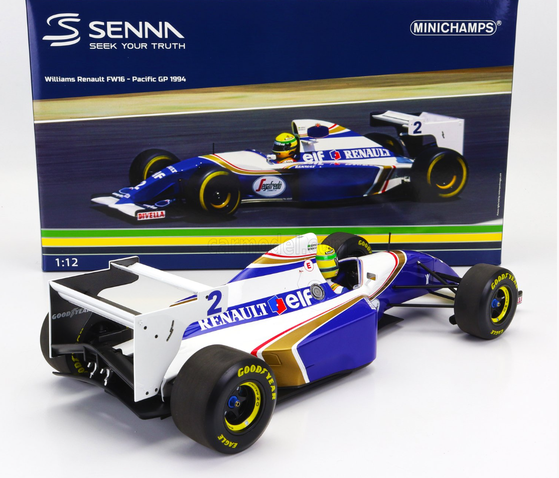 1:12 1994 Ayrton Senna -- Pacific GP Pole -- William FW16 -- Minichamp