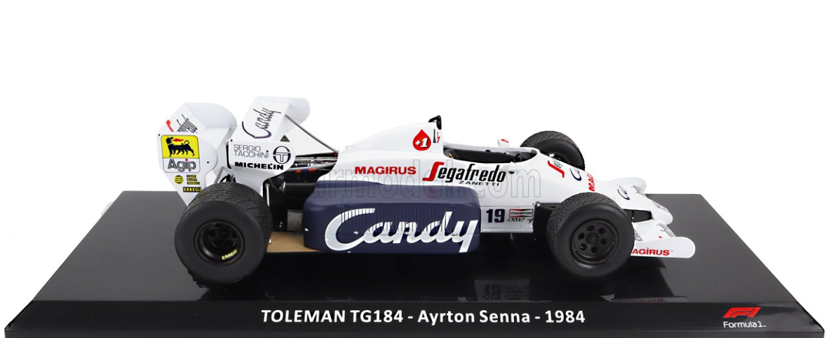 Formule 1 Toleman TG184 D'Ayrton Senna (1984 Portugal) – Échelle 1/24, Ixo, Neuve Sous Boîte