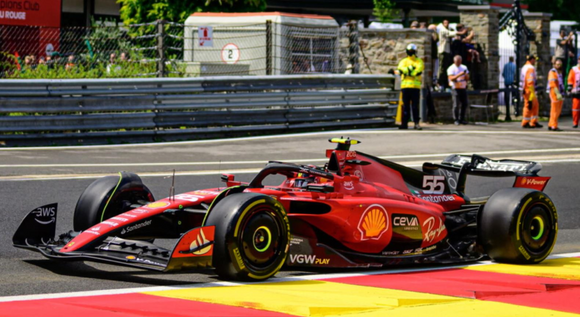 (Pre-Order) 1:18 2023 Carlos Sainz -- Belgium GP -- #55 Scuderia Ferrari SF-23 -- BBR F1