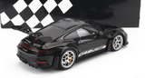 1:18 Porsche 911 (992) GT3 RS Coupe 2023 -- Black w/Door Decals -- Minichamps