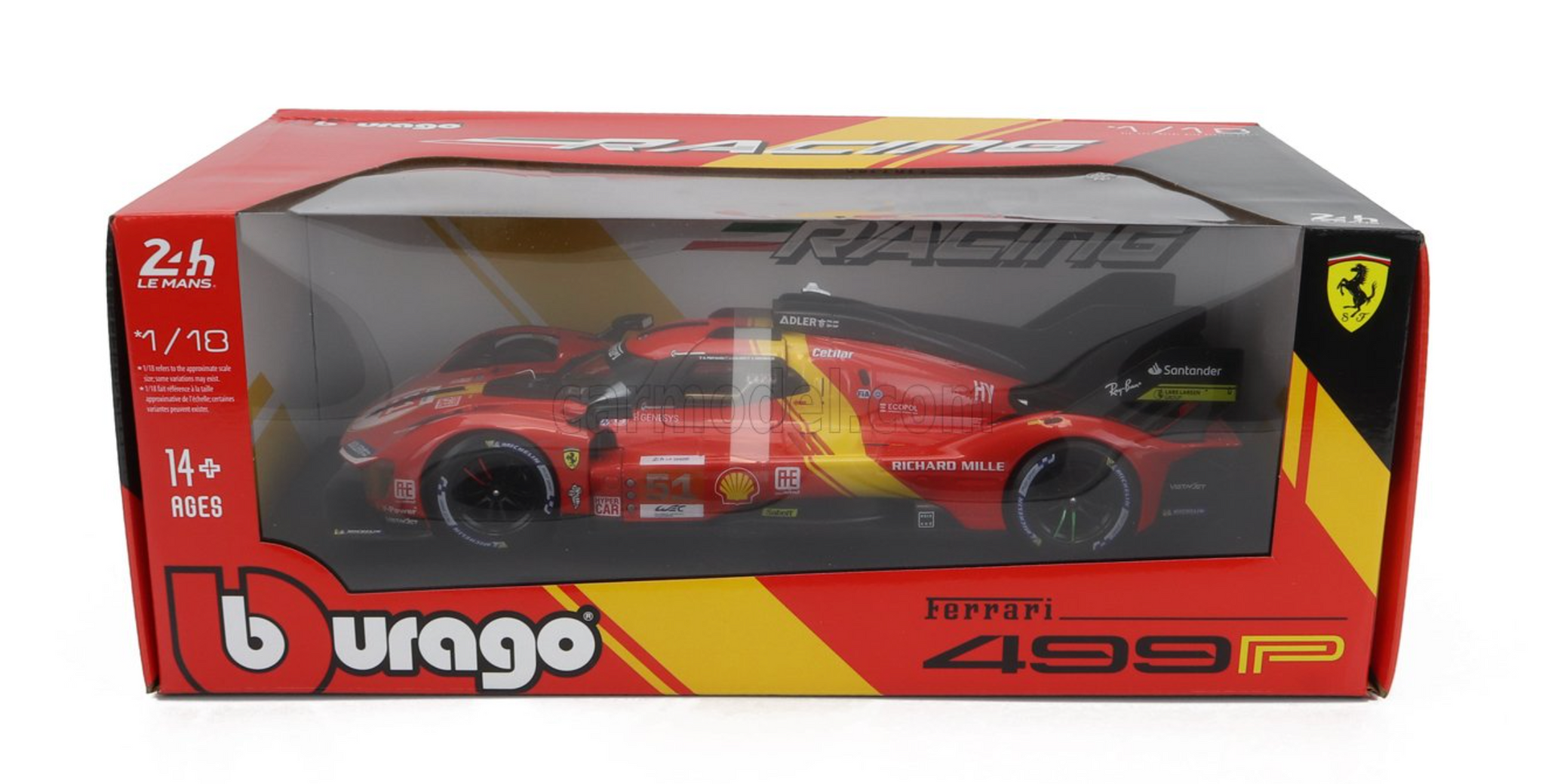 1:18 2023 LeMans 24h Winner -- #51 Ferrari 499P -- Bburago