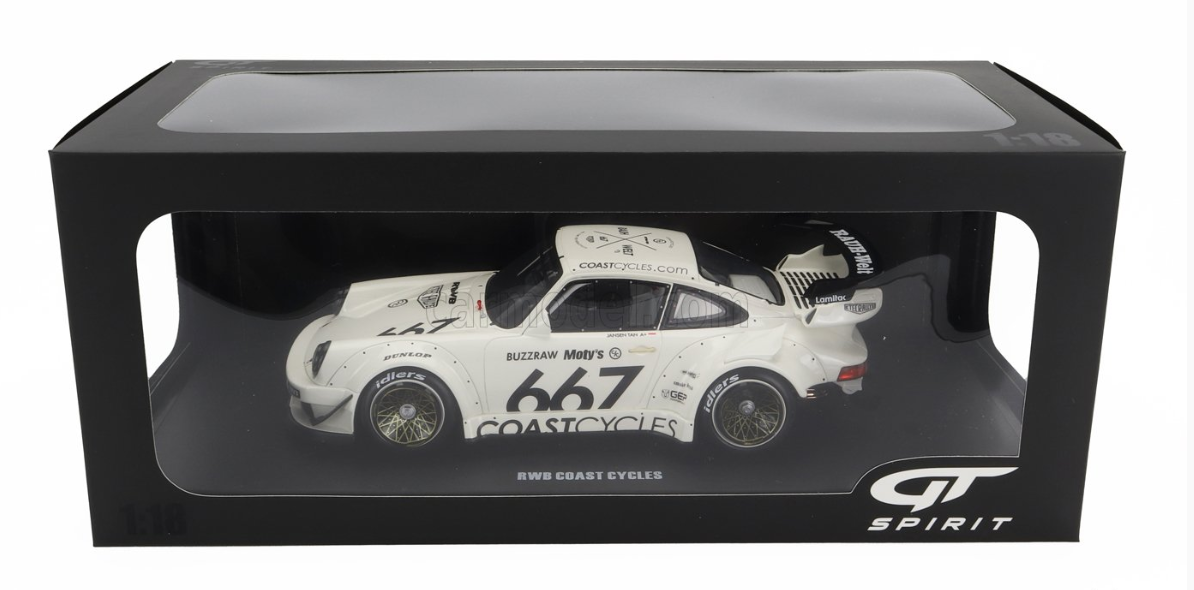 1:18 RWB 911 (964) -- 667 Coast Cycles White -- GT Spirit Porsche