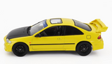 1:43 Honda Civic (EJ1) Coupe 1995 -- Yellow w/Black Bonnet -- IXO Models