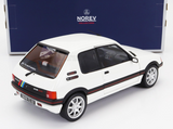 1:18 1989 Peugeot 205 GTi 1.9 -- Meije White -- Norev