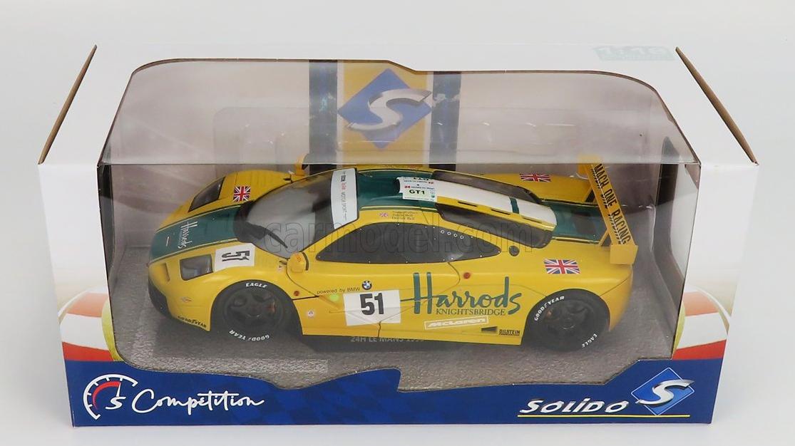 1:18 1995 LeMans -- #51 Harrod's -- McLaren F1 GTR Short Tail -- Solid