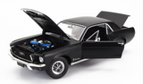 1:18 1968 Ford Mustang Coupe -- Stealth Black -- Greenlight