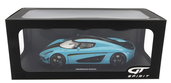 1:18 Koenigsegg Regera -- Turquoise Blue/Black -- GT Spirit