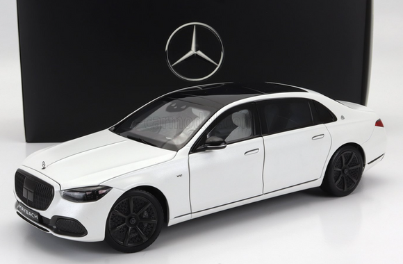 1:18 2019 Mercedes-Benz S680 Maybach (X223) 4-Matic Night Series - White - Norev