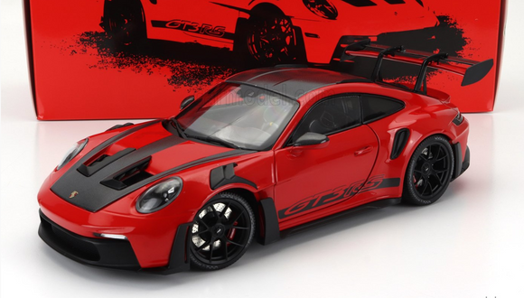 1:18 Porsche 911 (992) GT3 RS Coupe 2023 - Red w/Black Wheels -- Minichamps
