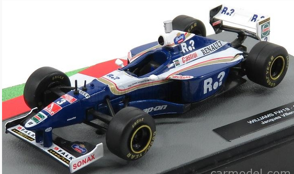 1:43 1997 World Champion -- Jacques Villeneuve -- Williams FW19 -- Atlas F1
