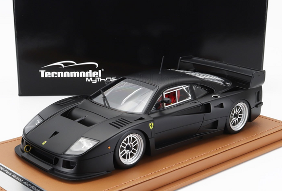 1:18 Ferrari F40 LM 1996 -- Matt Black w/Silver Wheels -- Tecnomodel