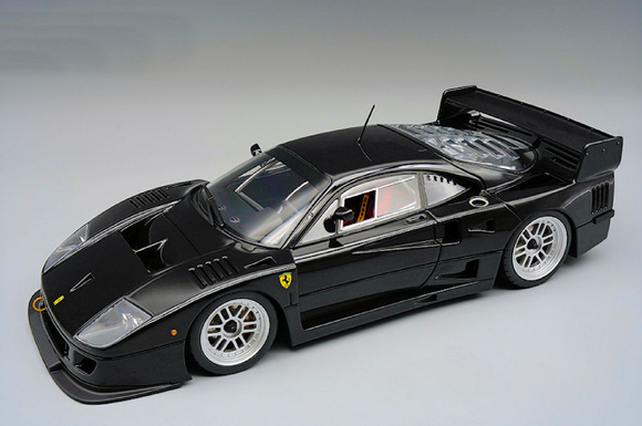 (Pre-Order) 1:18 Ferrari F40 LM 1996 -- Black w/Enkei Silver Wheels -- Tecnomodel