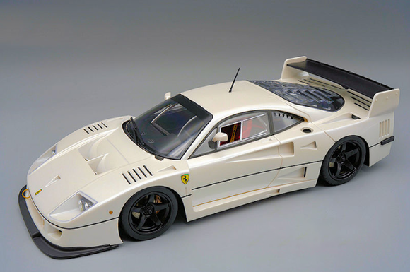 (Pre-Order) 1:18 Ferrari F40 LM 1996 -- White w/Black Wheels -- Tecnomodel