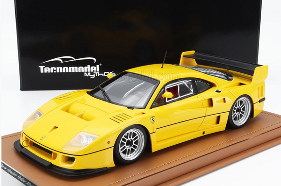 1:18 Ferrari F40 LM 1996 -- Yellow w/BBS Silver Wheels -- Tecnomodel
