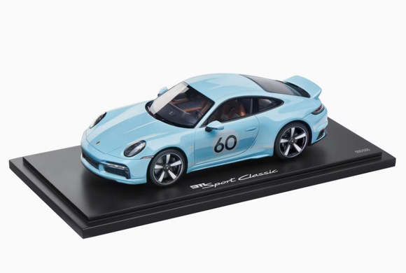 1:18 Porsche 911 Sport Classic (992) -- Meissen Blue -- Spark
