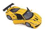 1:24 Ferrari 488 Challenge -- #25 Yellow -- Bburago Race & Play