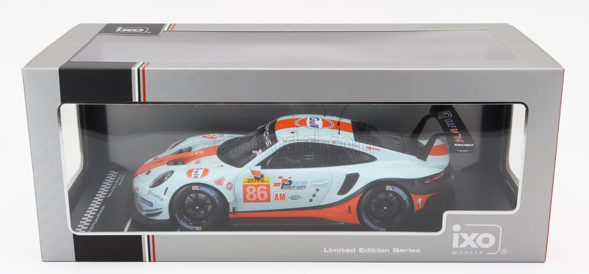 1:18 Porsche 911 991 Rsr Gulf #86 24h Le Mans 2018 IXO Diecast