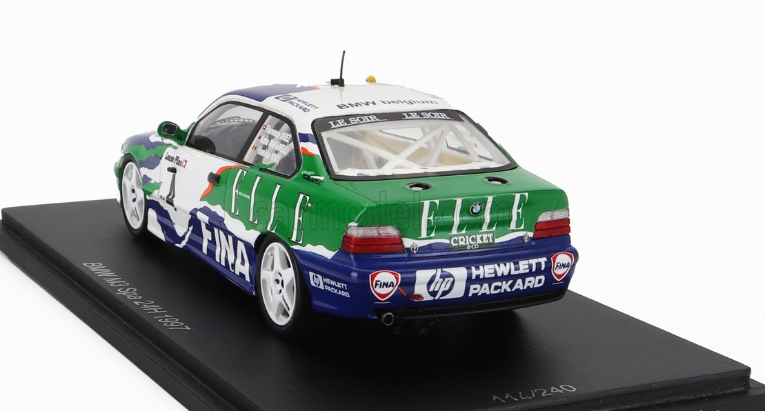 1:43 1997 Spa 24h -- #4 BMW M3 E36 -- Spark 100 Years of Spa 24h