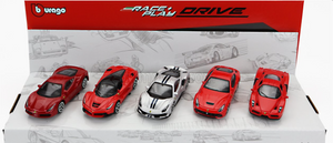 1:64 Ferrari 5-Pack -- 488 GTB / Enzo / 488 Pista / LaFerrari / F12 Berlinetta -- Bburago