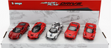 1:64 Ferrari 5-Pack -- 488 GTB / Enzo / 488 Pista / LaFerrari / F12 Berlinetta -- Bburago