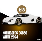 (Pre-Order) 1:18 2024 Koenigsegg CC850 -- White -- GT Spirit