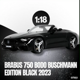 (Pre-Order) 1:18 Mercedes-Benz SL63 AMG Brabus 750 Bodo Buschmann Edition -- Black -- GT Spirit